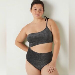 VICTORIA SECRET PINK NWOT
SHIMMER ONE-SHOULDER ONE-PIECE SWIMSUIT XL